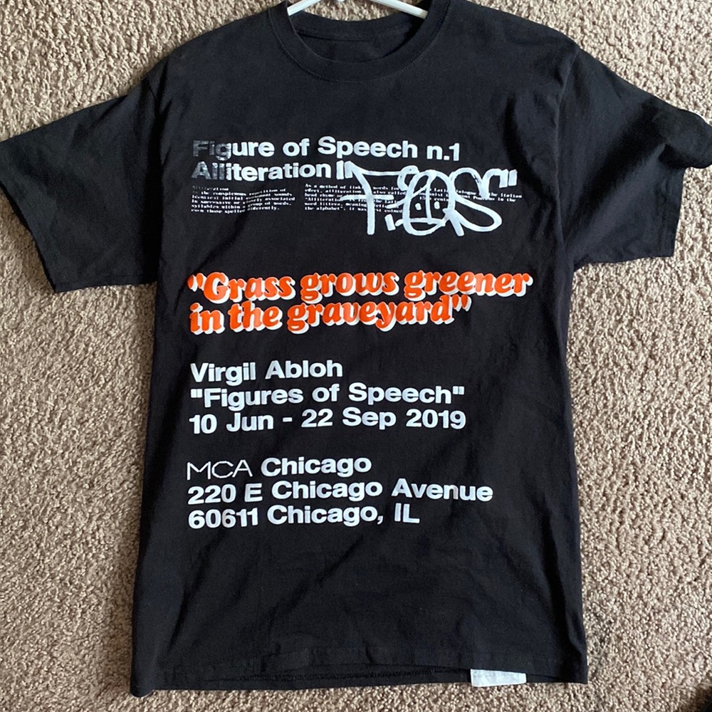 Virgil Abloh MCA Figures of Speech T-Shirt Black sz M